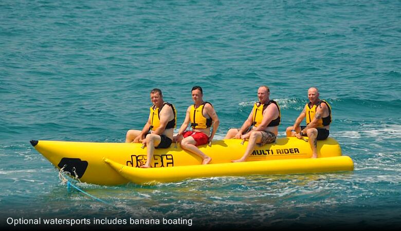 Optional watersports includes banana boating