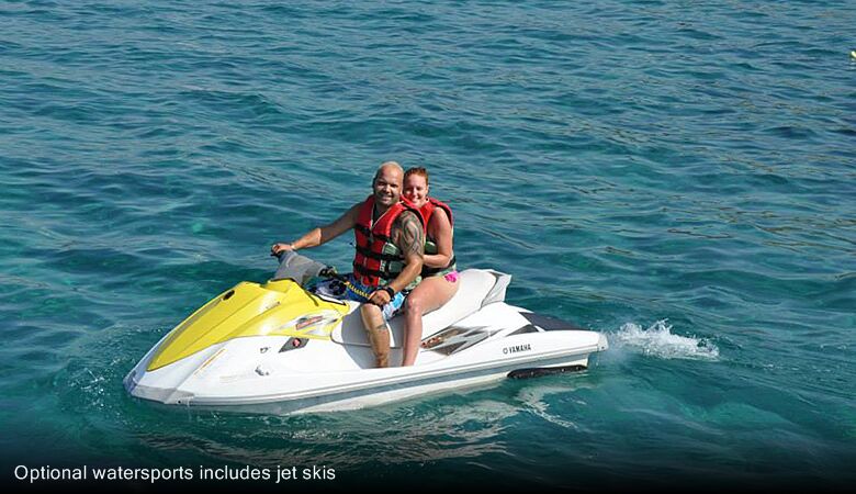 Optional watersports includes jet skis