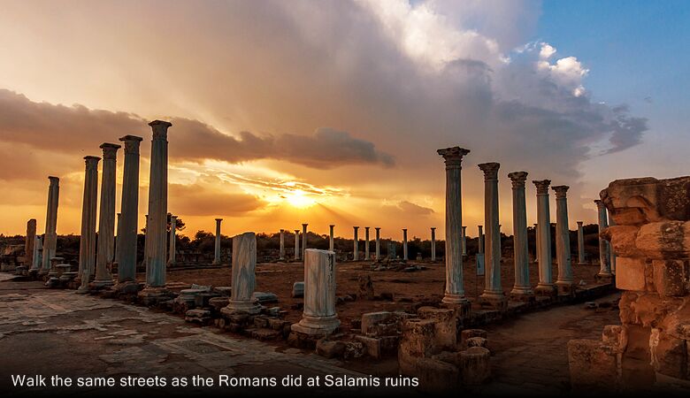 Walk the same streets as the Romans did at Salamis ruins