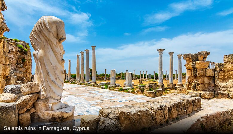 Salamis ruins in Famagusta, Cyprus