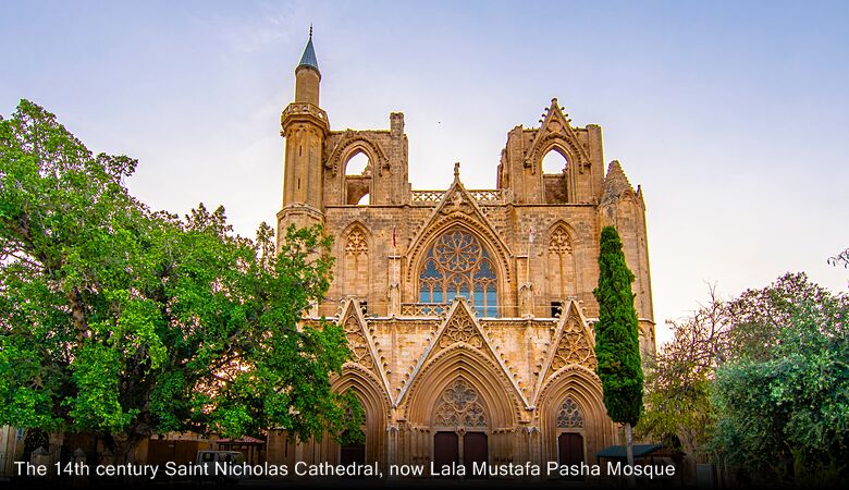 The 14th century Saint Nicholas Cathedral, now Lala Mustafa Pasha Mosque