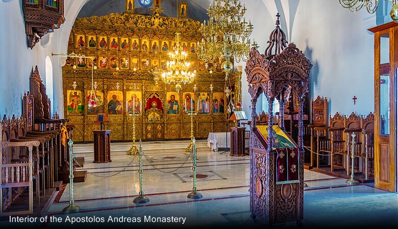  Interior of the Apostolos Andreas Monastery