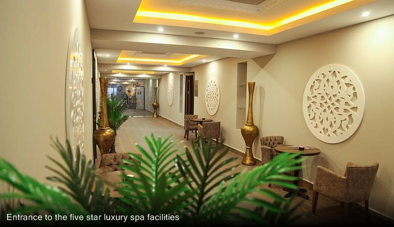 Entrance to the five star luxury spa facilities